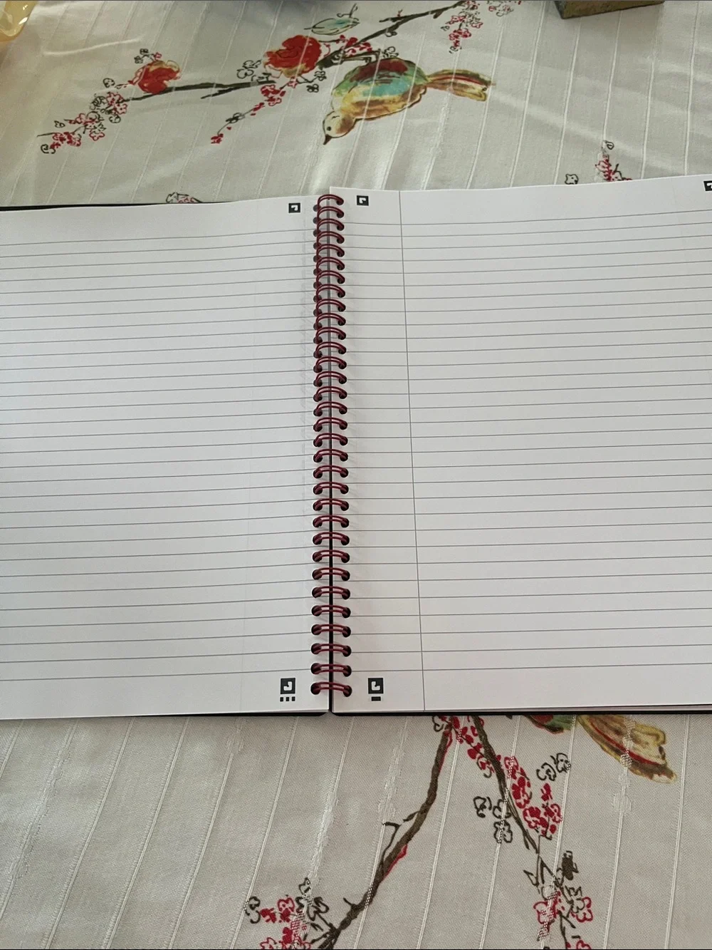 Hardcover Spiral Notebook with Red Accents